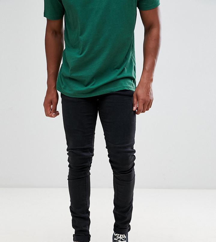 Nudie Jeans Co Tight Terry Super Skinny Organic Cotton Jeans In Black Dirt - Black
