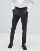 Selected Homme Gray Suit Pants With Grid Check In Slim Fit - Navy