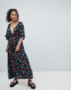 Rock & Religion Kimono Sleeve Floral Maxi Dress - Multi