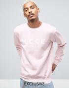 Nicce London Sweatshirt With Large Logo - Pink