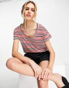 Madewell Scoop Neck T-shirt In Multi Stripe