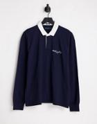 Abercrombie & Fitch Rugby Polo In Navy With Small Logo