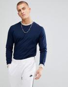Asos Relaxed Long Sleeve T-shirt With Contrast Ringer And Contrast Cuff In Blue - Multi