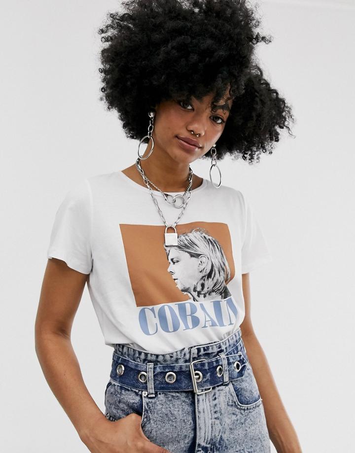Noisy May Kurt Cobain Print Tee-multi