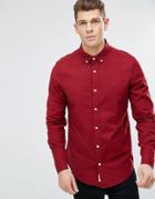 Original Penguin Oxford Shirt Heritage Slim Fit In Red - Red