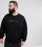 Asos X Glaad Plus Sweatshirt With Unity Embroidery - Black