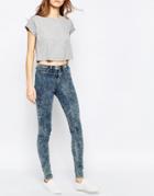 Ditto's Kelly High Rise Legging In 80's Blue Acid - Blue