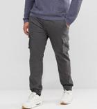 Only & Sons Plus Cargo Pants With Cuffed Hem - Gray