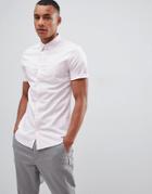New Look Muscle Fit Oxford Shirt In Light Pink - Pink