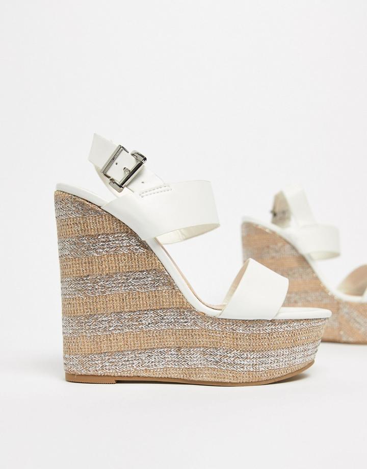 Miss Kg Primrose Wedge Sandals - White