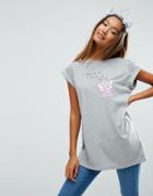 Asos Holidays T-shirt With Fairy Costume Print - Gray