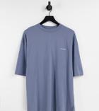Collusion Organic Cotton Logo T-shirt In Dark Blue-blues