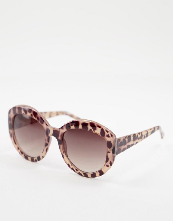 Aj Morgan Nominated Oversized Round Lens Sunglasses-brown