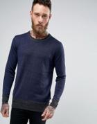 Scotch & Soda Knitted Crew Neck Sweater - Navy