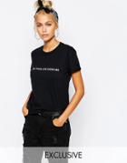 Adolescent Clothing Boyfriend T-shirt With Thug Life Print - Black