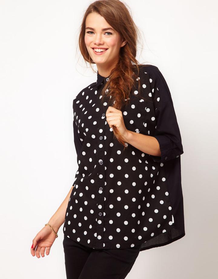 White Chocoolate Polka Dot Shirt