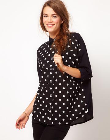 White Chocoolate Polka Dot Shirt