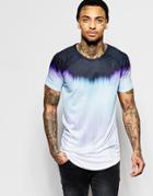 Illusive London T-shirt With Dip Dye Print - White