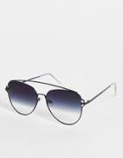 Madein Aviator Sunglasses In Black Smoke