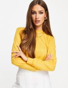 Unique21 Stripe Textured Sweater In Orange