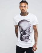 Religion T-shirt With Skull Graphic Print - White