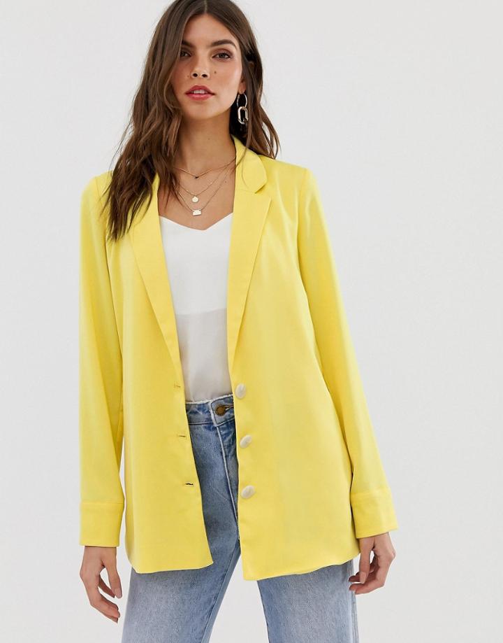 Vila Oversized Blazer - Yellow