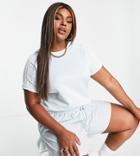 Adidas Originals Plus Adicolor Slim Fit 3-stripes T-shirt In Almost Blue