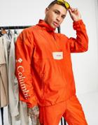 Columbia Santa Ana Anorak Jacket In Orange-red