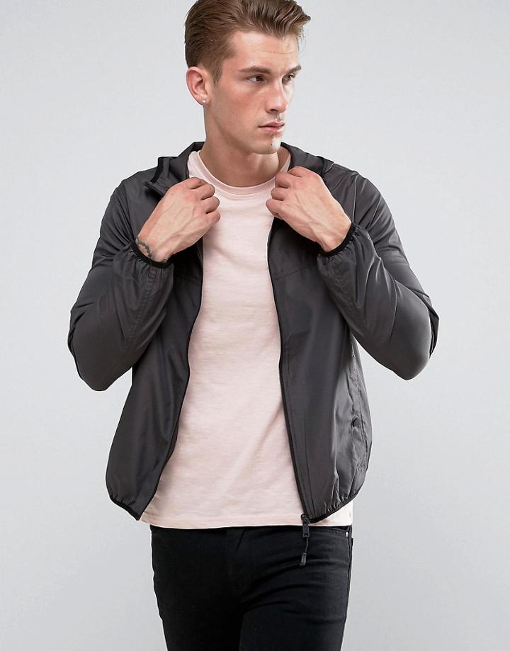 Brave Soul Festival Nylon Zip Through Jacket - Gray