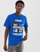 Fairplay Fwo T-shirt With Chest Print In Blue - Blue