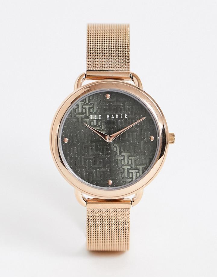 Ted Baker Hettie Mesh Watch In Gold