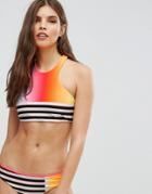 Rip Curl Reversible Ombre Stripe Bikini Top - Multi