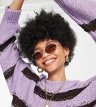 Asos Design Tall Striped Sweater In Lilac-purple