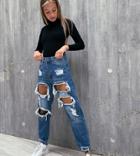 Missguided Petite Riot High Waisted Mom Jeans In Blue