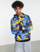 Adidas Originals Graphics All-over Camo Print Hoodie In Collegiate Gold