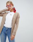 Brave Soul Zippy Cardigan - Brown