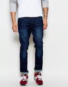 Wrangler Jeans Originals Bostin Slim Tapered Fit Truck Stop Stretch Dark Wash - Truck Stop