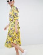 Moves By Minimum Asymmetric Hem Floral Skirt-multi