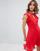 New Look Ruffle Dress - Red