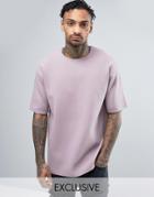 Mennace Scuba T-shirt In Mauve - Purple