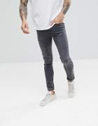 Celio Skinny Fit Jean In Dark Gray - Gray