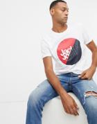 Jack & Jones Core T-shirt With Brand Graphic-white