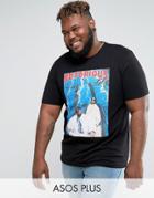 Asos Plus Notorious Big Longline Band T-shirt - Black