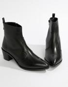 Depp Leather Ankle Boots - Black