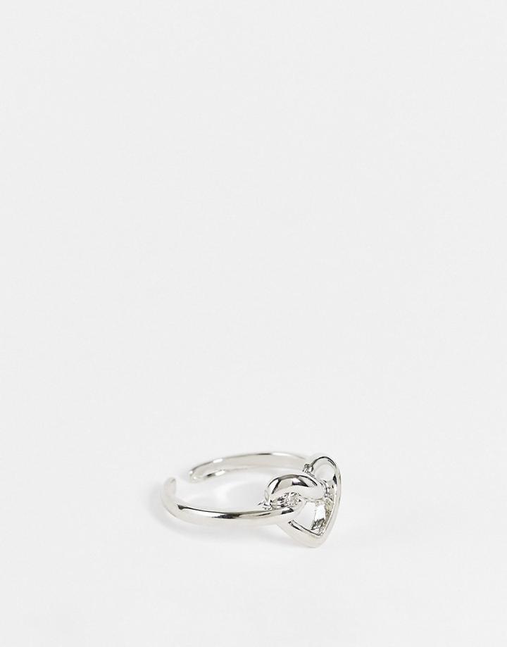 Svnx Heart Ring In Silver