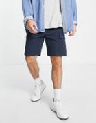 Selected Homme Loose Fit Cargo Shorts In Navy