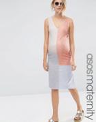 Asos Maternity Color Block Rib Dress - Multi