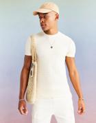 Asos Design Skinny T-shirt In Off White Texture
