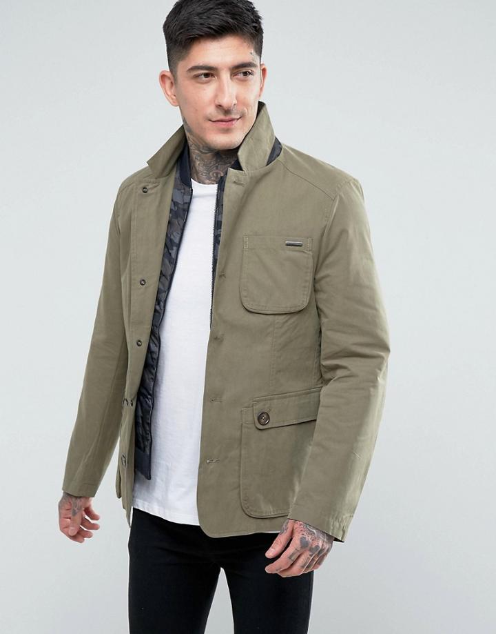 Parka London Blazer With Detachable Insert - Green
