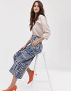 Closet Crop Leg High Waist Pants - Blue